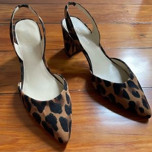 Marc Fisher Leopard Print Sling Back Heel